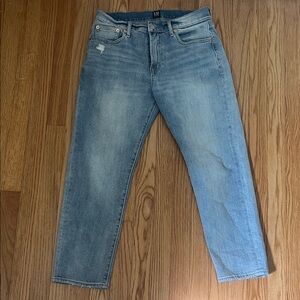 Petite Gap Light Blue Wash Girlfriend Straight Leg Jeans